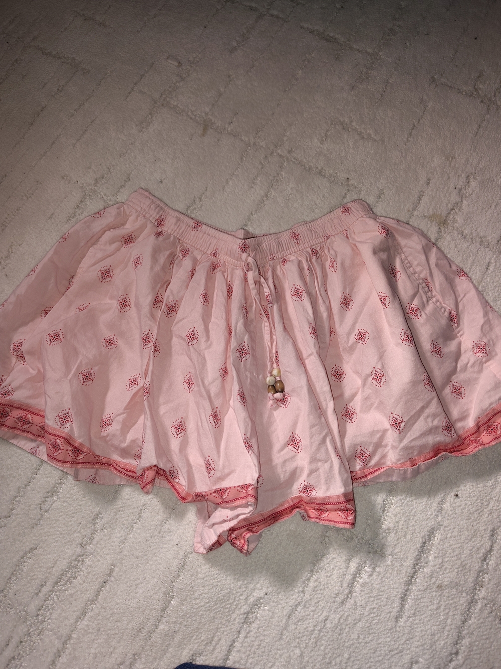 Old Navy Light Pink Printed Circle Skirt Shorts